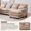 107.87'' Chenille U-Shaped Cloud Sofa with Double Chaise, Memory Foam Cushions, and Side Pockets for Living Room - 4 of 4