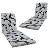 2 Pcs Set Indoor/Outdoor Chaise Lounge Chair Cushion Outdoor Furniture Cushion with Ties - 2 of 4