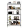 SEVOBAL Utility Storage Shelves 5 Tier Heavy Duty Metal Rack for Home Office Organization and Style, Chrome, 35.82"*14.17"*6.65" - 3 of 4