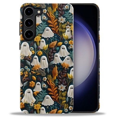 BONGEEK Case Compatible with Samsung Galaxy S23 Plus,Scratch Resistant Hybrid 2-Layer Hard Shell Bright Phone Case, Autumn Garden Halloween