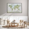 Gallery 57 24"x36" Animal World Map Floating Framed Wall Art Canvas - 2 of 4