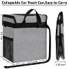 Itopfox Leak-Proof Car Trash Can with Lid, Hanging Vehicle Garbage Bin for SUV, Truck, Van - Grey, Compact Design for Back Seat or Front Seat Storage - 3 of 4