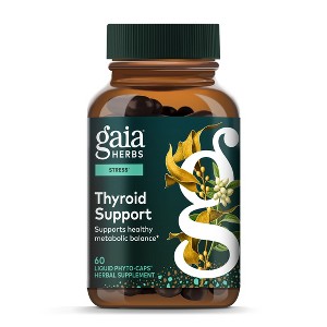 Gaia Herbs Thyroid Support - Made with Ashwagandha, Kelp, Brown Seaweed, and Schisandra - 1 of 4