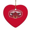 Jacksonville State University Primary Logo HeartShaped Porcelain Holiday Christmas Tree Ornament  2.8" - 2 of 4