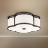 Minka Lavery Modern Ceiling Light Flush Mount Fixture 22" Harvard Court Bronze LED Etched White Glass Shade for Bedroom House Home - 2 of 3