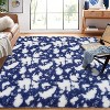 Ultra-Soft Shag Area Rug with Modern Cow Print, Thick Plush Fluffy Carpet, Non-Slip for Living Room, Bedroom, Kids Room or Dorm Home Decor. - 2 of 4