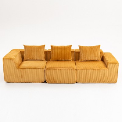 Dolonm 111" Multi person modular compression sofa that can be freely combined，Sectional Boneless sofa，No Assembly Required