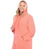 Women's Plus Size Hoodie Sweatshirt Dress - White Mark - 2 of 3