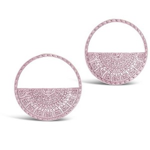 SHINE by Sterling Forever Medallion Half Circle Studs - 1 of 2