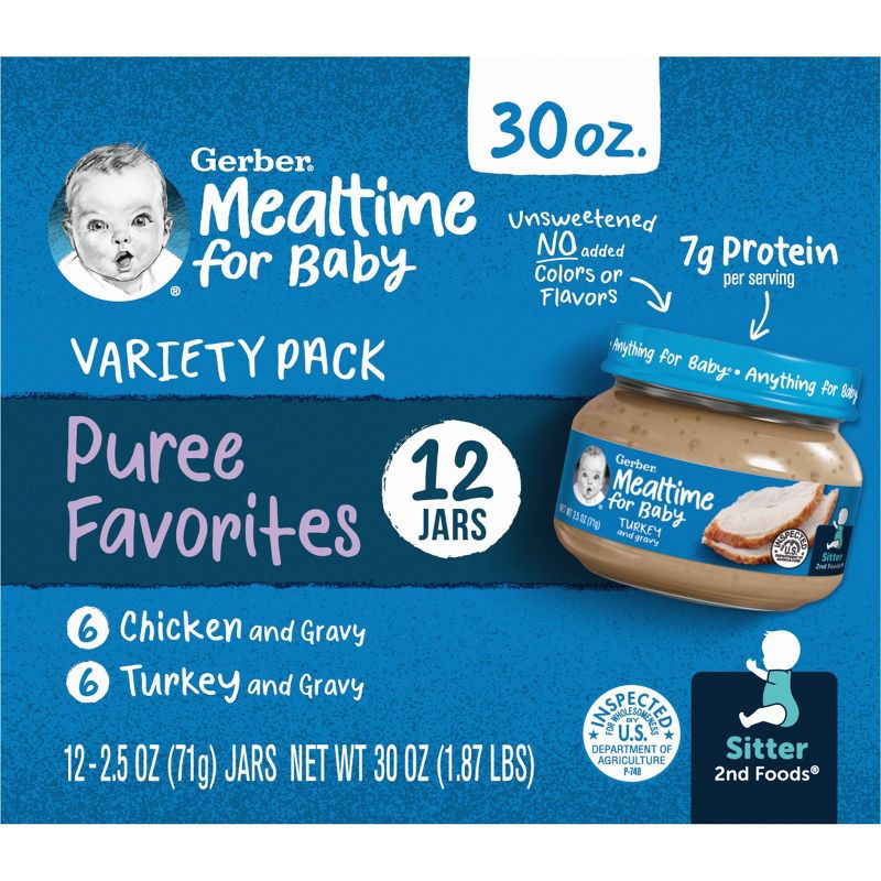 Gerber Meats Variety Pack Baby Meals - 30oz/12pk, 4 of 7