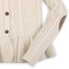 Hope & Henry Girls' Long Sleeve Peplum Cable Cardigan Sweater, Infant, 3-6 Months - 3 of 4