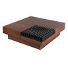 JUJABU Mid-Century Retro Square Acacia Wood Coffee Table with Storage Compartments - Brown - 2 of 4