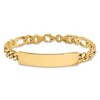 Black Bow Jewelry Men's 8mm 14k Yellow Gold Solid Figaro I.D. Bracelet, 8 Inch - 3 of 4