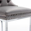 Lyngins Wingback Bar Stools Set of 2,Upholstered Tufted Counter Stools with Metal Base Legs,Velvet Counter Height Stools For Kitchen Island - 4 of 4
