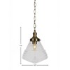 Toltec Lighting Juno 1 - Light Pendant in  New Aged Brass with 10" Clear Bubble Shade - 2 of 2