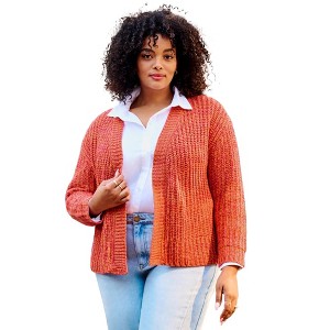 Avenue Open Front Cardigan Sweater - 1 of 2