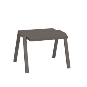 HomeStock Rio Indoor/Outdoor Side Table Taupe Aluminum powdercoating finish. - 1 of 1