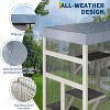 Garvee Catio Outdoor Cat Enclosure, 70.1" Large Wood Catio Outdoor Cats Enclosure with Waterproof Roof, 2 Cat Resting Box & Platforms, UV Resistant - 3 of 4