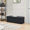 VECELO Folding Storage Ottoman Bench, Versatile Shoestool & Footstool, Bedroom Bench with Storage, Holds up to 660 lb - 4 of 4