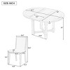 5-PCS Outdoor Patio Dining Sets with Extendable Dining Table & 4 Armless Chairs ,Outdoor Dining Furniture for Backyard or Porch-Maison Boucle - 4 of 4