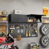 ZACHVO 14 Inch High Black Wall-Mounted Lockable Metal Garage Storage Cabinet with Flip-Up Door,for Workshop, Basement, and Home Organization - 2 of 4