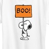 Women's - Peanuts - Snoopy Boo Sign Short Sleeve Graphic T-Shirt - 2 of 4