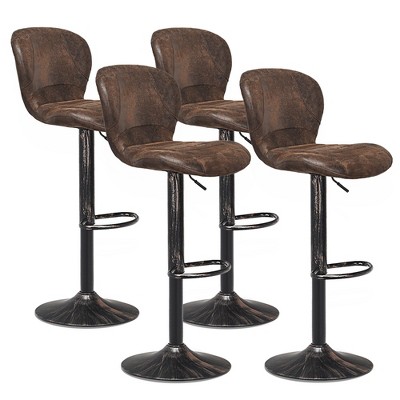 34 Inch Bar Stools Target, Superjare Set Of 2 Bar Stools Swivel Barstool Chairs With Back