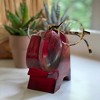 Slickblue Charming Red Elephant Eyeglass Holder – Hand-Carved from Sheesham Wood, Perfect for Eyewear Storage - 4 of 4