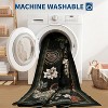 Floral Washable Area Rug, Large Non-Slip Living Room Carpet, Ultra Soft Stain-Resistant Indoor Rug for Bedroom or Dining Room - 4 of 4