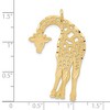 Black Bow Jewelry 14k Yellow Gold Large Satin and Diamond Cut Giraffe Pendant - 4 of 4