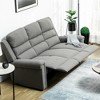 HOMCOM Recliner Sofa Couch with Easy Pull Handles and Adjustable Footrest, 3 Seater Sofa Modern Couch - 2 of 4