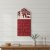 HomeRoots 35" X 17" Red And White Fabric And Wood Let It Snow Christmas Lighted Advent Calendar Wall Decor - 2 of 4