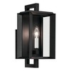 Kroft 14 inch 1 Light Outdoor Wall Light with Clear Glass in Textured Black - 2 of 4