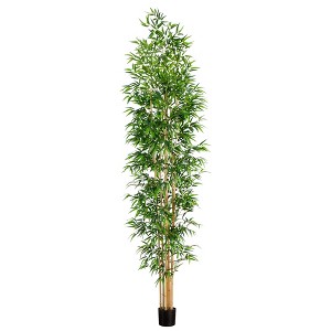 Nearly Natural 11-ft Artificial Bamboo Tree with Real Bamboo Trunks - 1 of 3