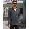 Coolmee Mens Quarter Zip Pullover Sweatshirts with Zipper Pockets Long Sleeve Golf Shirt Winter Athletic Sweater Lightweight - 3 of 4