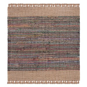 Solid Woven Square Area Rug 6