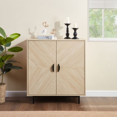 Munora - 31.5"W Modern Storage Cabinet with Doors - Wood Grain Accent Buffet Sideboard for Living Room/Kitchen/Entryway
