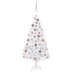 vidaXL Artificial Christmas Tree Green, shiny gold, matte gold, bronze - 1 of 4