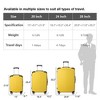 NAYSAYE Luggage ABS Hardshell 3 Piece Spinner Set with TSA Lock and Multi Position Handle for Travel, Yellow, 20.87"*11.81"*30.31" - 3 of 4