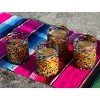 Dos Sueños Mexican Hand Blown Tumblers - Confetti Rock Design - 10oz - Set of 4 - 3 of 4
