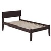 AFI Furnishings Orlando Twin Extra Long Platform Bed with Open Footboard and Turbo Charger in Espresso - 4 of 4