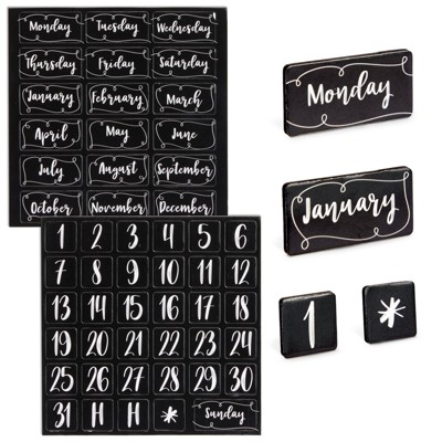 Juvale 50 Pieces Calendar Magnets For Refrigerator, Whiteboard, Date, Month  & Week Indicators : Target