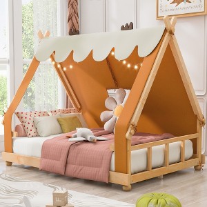 Polibi Kids Tent House Bed with Lights and Skylight - 1 of 4