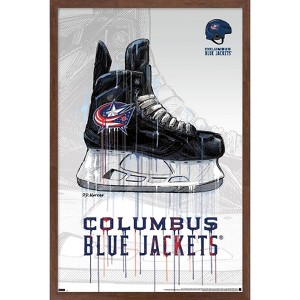 Trends International NHL Columbus Blue Jackets - Drip Skate 21 Framed Wall Poster Prints - 1 of 4