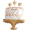 LoonBalloon 33 Inch Cake on Stand Birthday Cake Confetti Holographic Balloon with 4 latex balloons- Elegant & Festive - 2 of 3