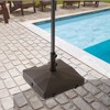Casafield 64lb Capacity Fillable Mobile Umbrella Base Stand, Heavy Duty 20" Parasol Stand with 2 Wheels and Handle for Patio, Lawn, Deck, Poolside - 2 of 4