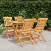vidaXL Patio Dining Set Outdoor Table and Chair Furniture Solid Wood Teak - 2 of 4