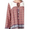 Women's Border Print Lace Top - KORI - 4 of 4