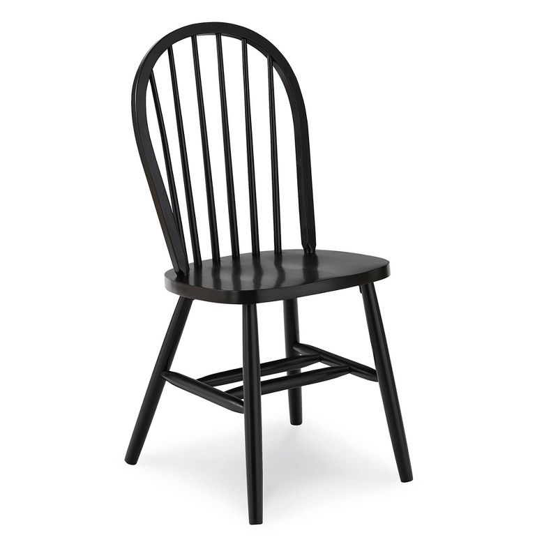 Windsor Spindle Back Armless Chair Black - International Concepts, 3 of 5