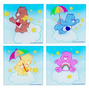 Silver Buffalo Care Bears Clouds Glass Coasters | Set of 4 - 1 of 4